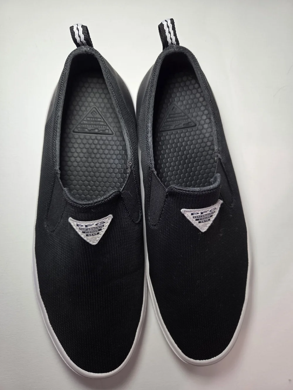 Columbia Distant Water PFG Men's Black Slip On Water Fishing Shoes Size 9.5